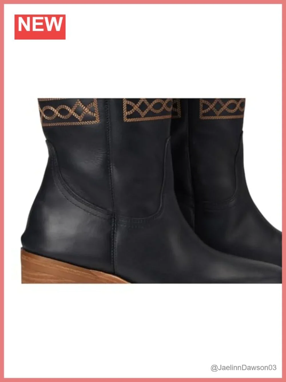 Dingo Avalon Embroidered Round Toe Pull On Knee High Boots Block Heel